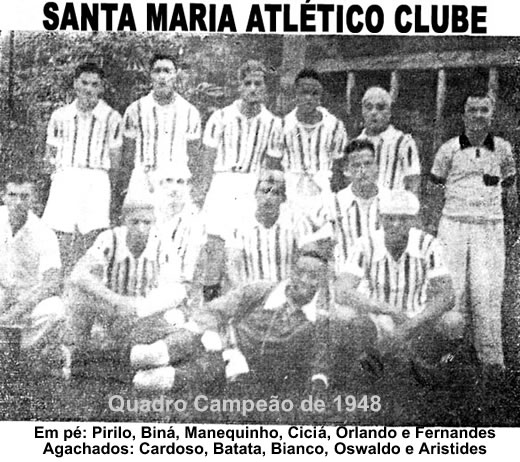 Quadro de 1948 do Santa Maria A.C