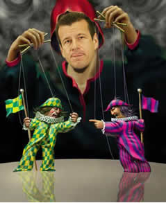 Dunga e seus marionetes (montagem)