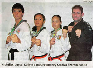 Nickollas, Kelly e Rodney Saraiva