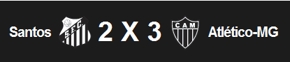 Placar Santos e Atletico